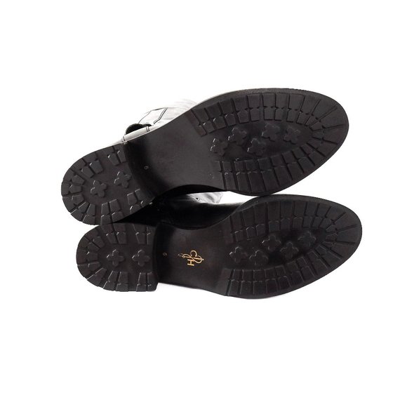 Cole Haan Black Leather Knee-High Boots - Picture 5 of 8